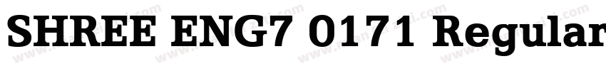 SHREE ENG7 0171 Regular字体转换
